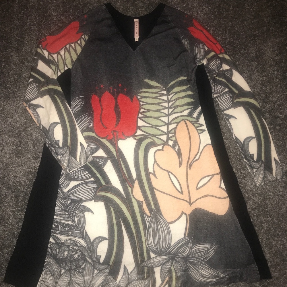 Antonio Marras Floral 100% Wool Dress